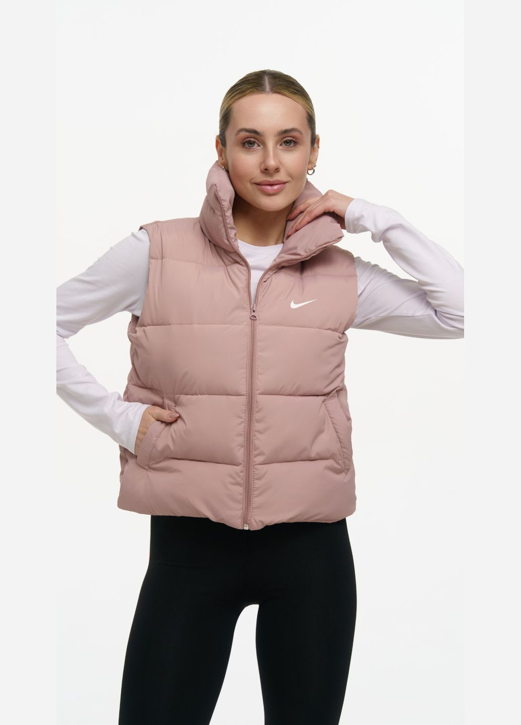 Вкорочений жилет на біо-пуху без капюшона Vakko (327276712)