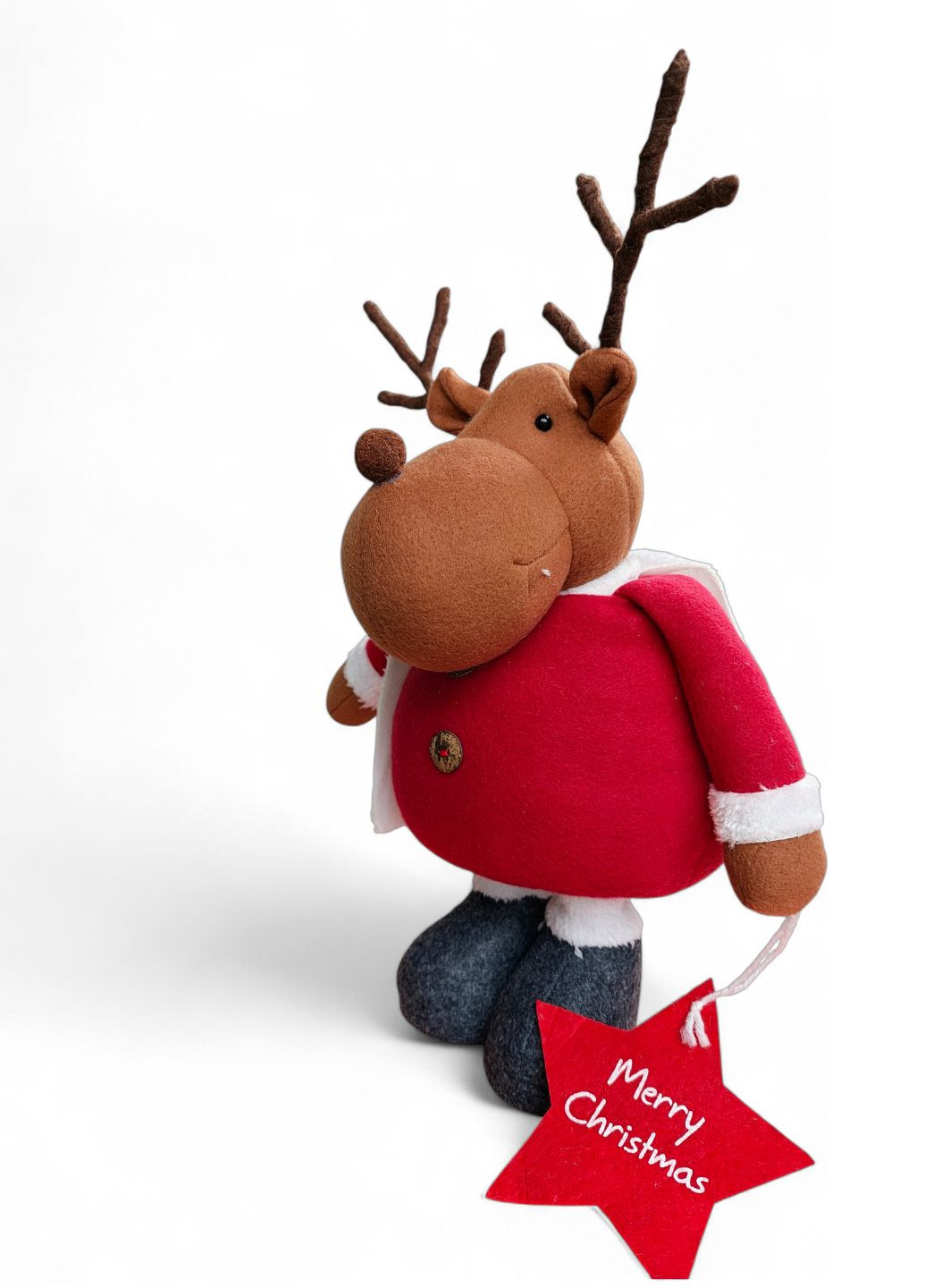 Декоративний різдвяний Олень Plush Soft з телесопічними ногами 66см (7996) Livarno home (364263348)