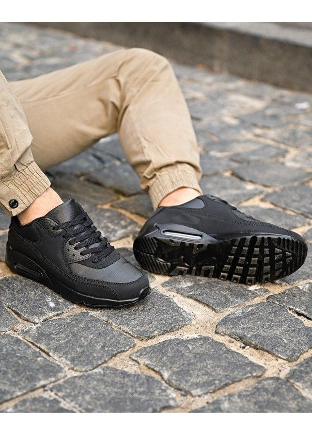 Чорні Осінні чоловічі кросівки демісезонні чорні (8828-1) Jomix