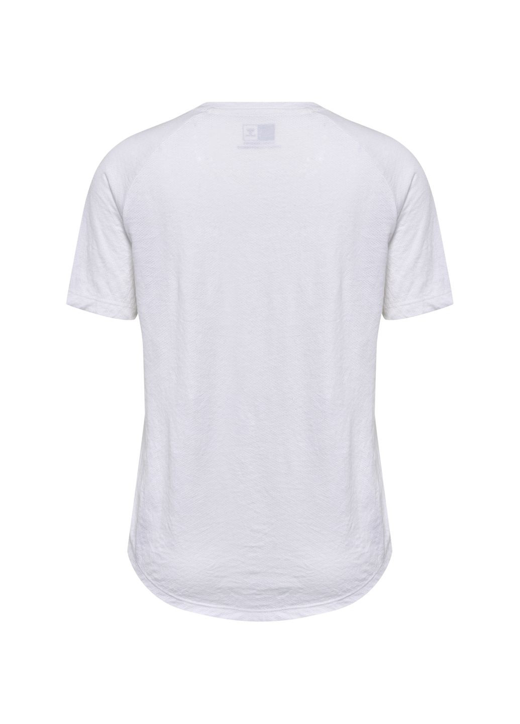 Белая демисезон спортивная футболка с логотипом для женщины 214243 Hummel