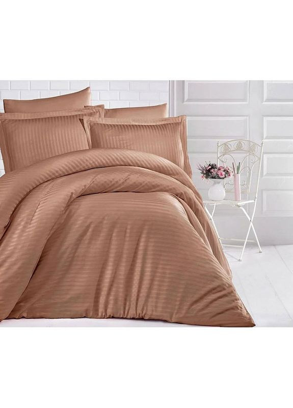 Постільна білизна HAZELNUT Elite Сатин страйп Сімейна MERISET (278255938)