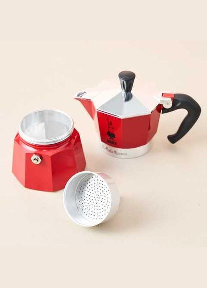Гейзерная кофеварка Moka Express 130 мл. 3 чашки Красная (R-14240-VS) Bialetti (303348020)