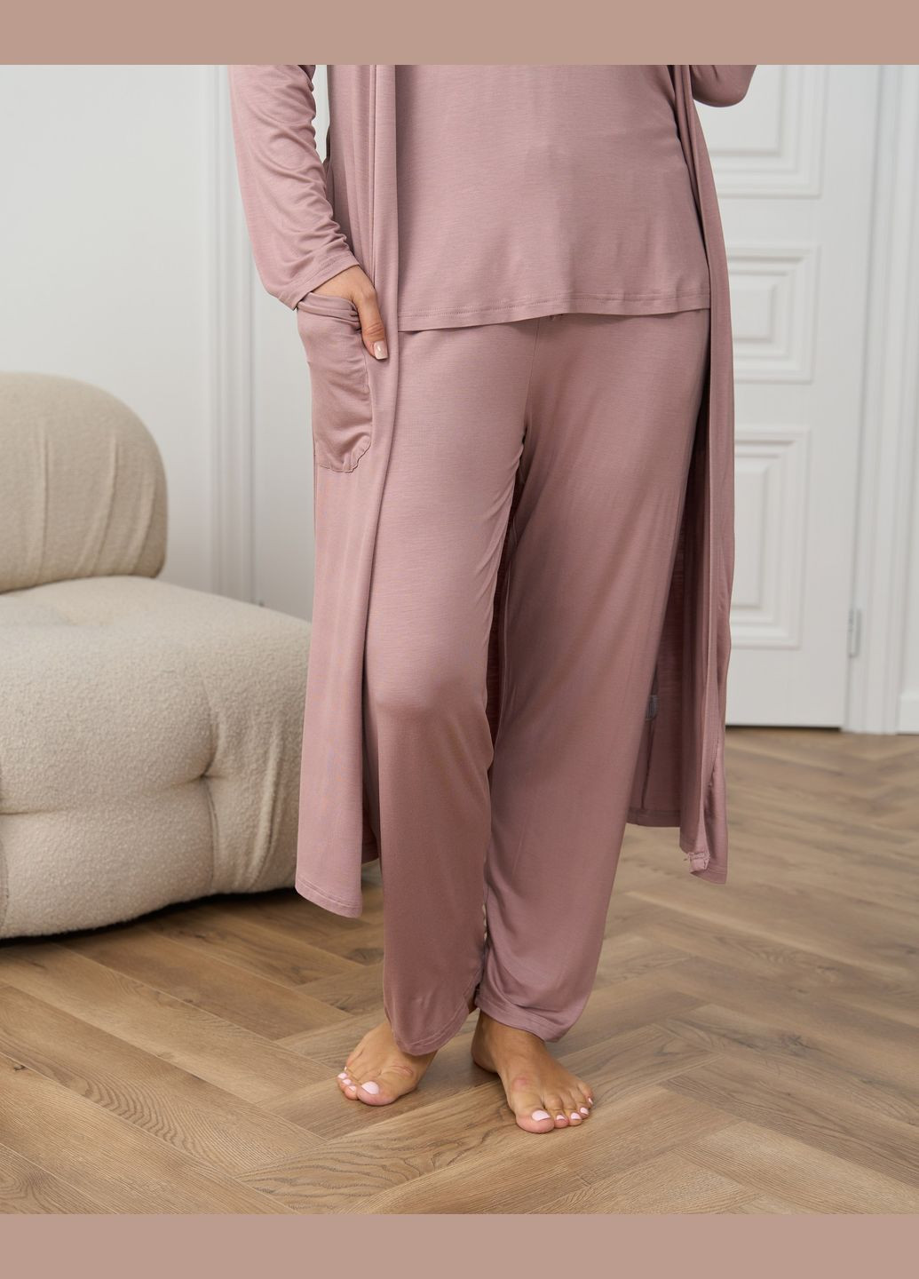 Пудрова батальний комплект-трійка зі штанами Nicoletta