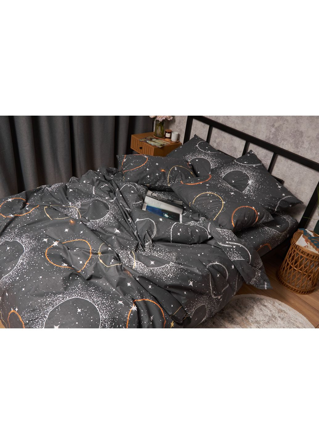 Комплект постельного белья Бязь Gold Люкс «» Семейные 160х220х2 наволочки 2х70х70 (MS-820006227) Moon&Star Cosmic Vibes (356116200)