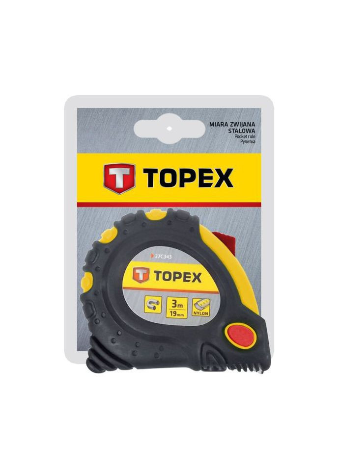 Измерительная рулетка (3 м х 19 мм) магнитная с блокиратором (23069) Topex (306552313)