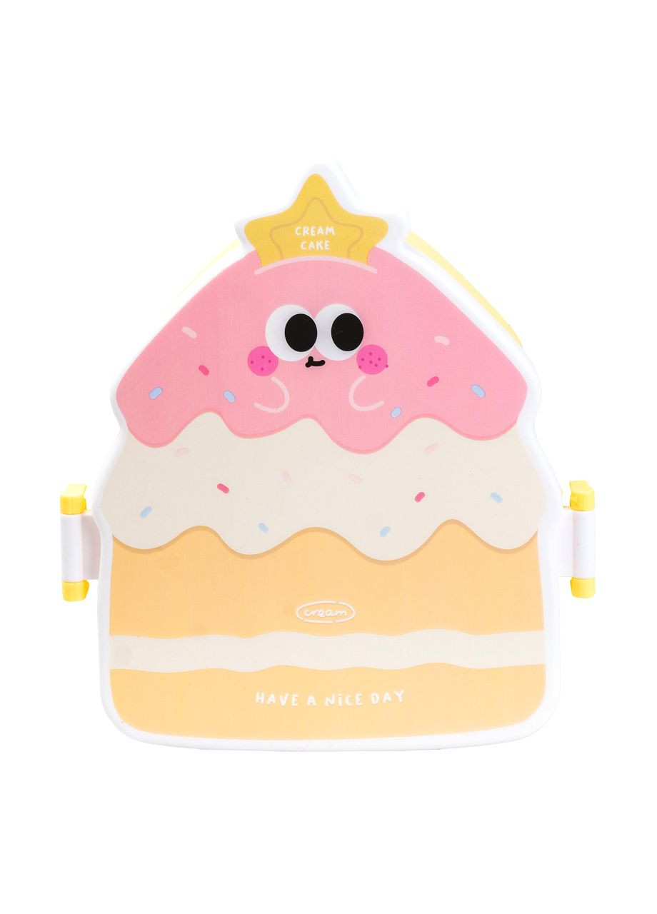 Детский ланч-бокс с вилкой и ложкой 950 мл пластиковый контейнер для еды на две секции ProDobro (364190743)