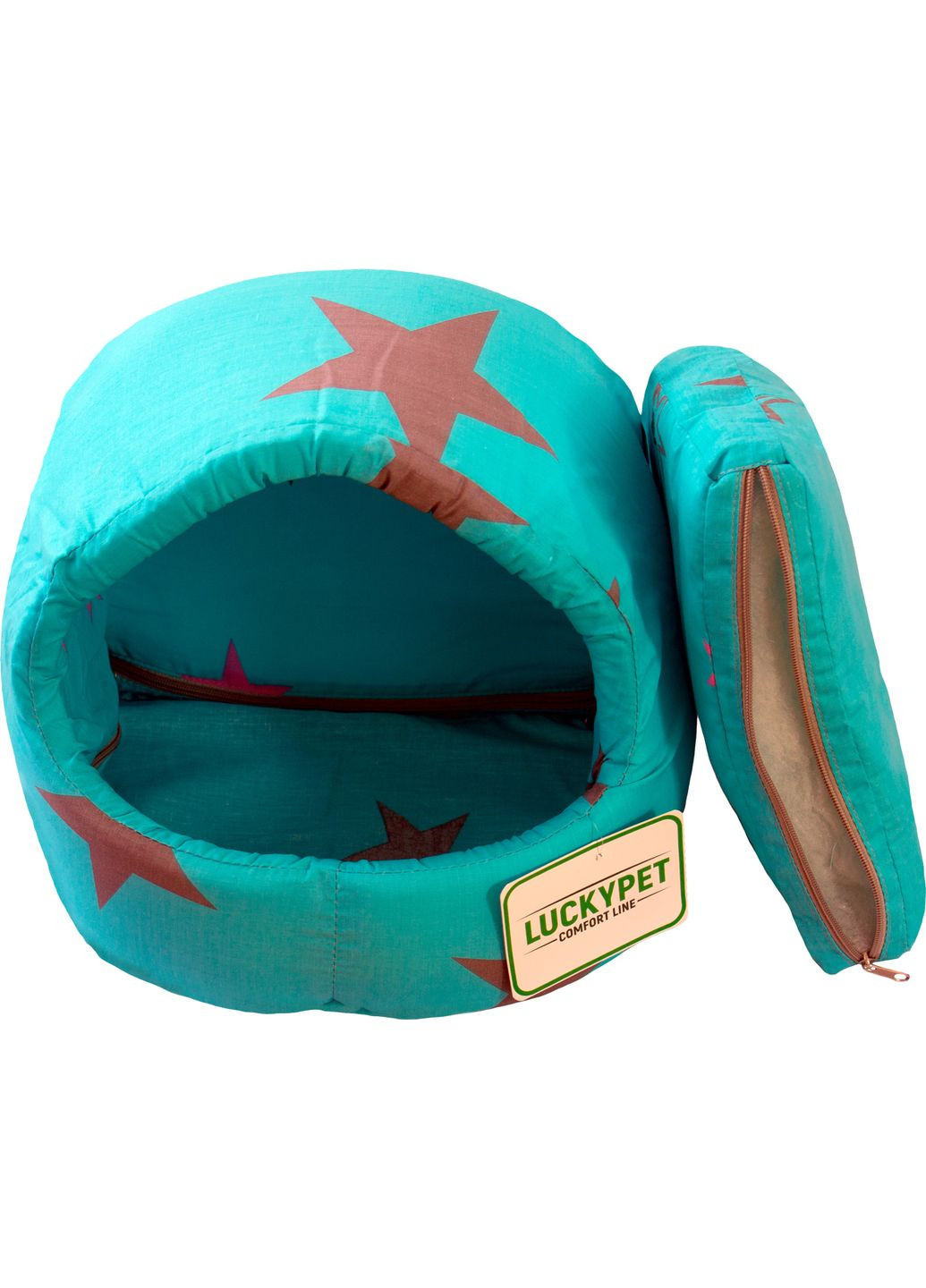 Будиночок для собак та кішок №3 Белла 52x44x44 см Бірюзовий (4820224211824) Lucky Pet (313239573)