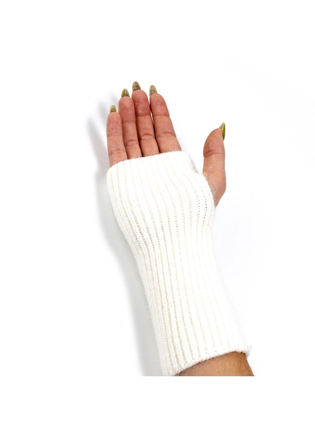 Мітенки жіночі ангора білі АННА LuckyLOOK 565-562 (322782858)