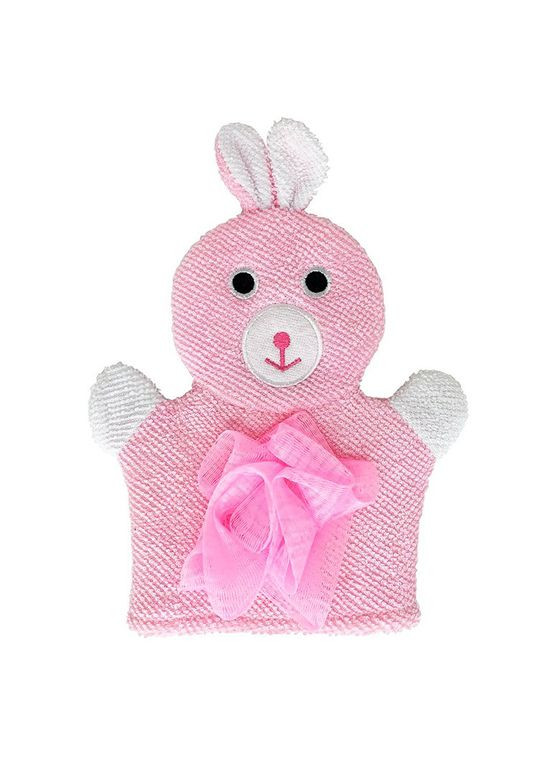 Мочалка-перчатка для купания малышей MGZ-0911(Pink) Зайка Megazayka (317273646)