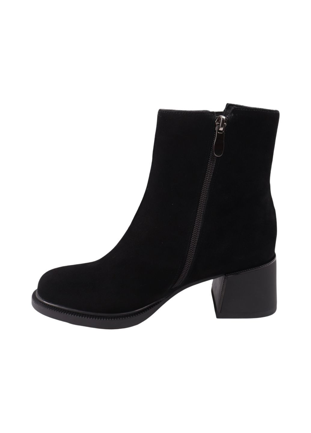 Черные ботильоны женские черные натуральная замша VIDORCCI 80-24DH