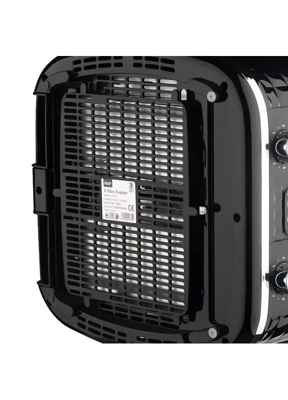 Електричний тостер на 4 скибочки 6 рівнів підсмажування функції розігріву розморожування 1500 Вт (035R) RAF (360867071)