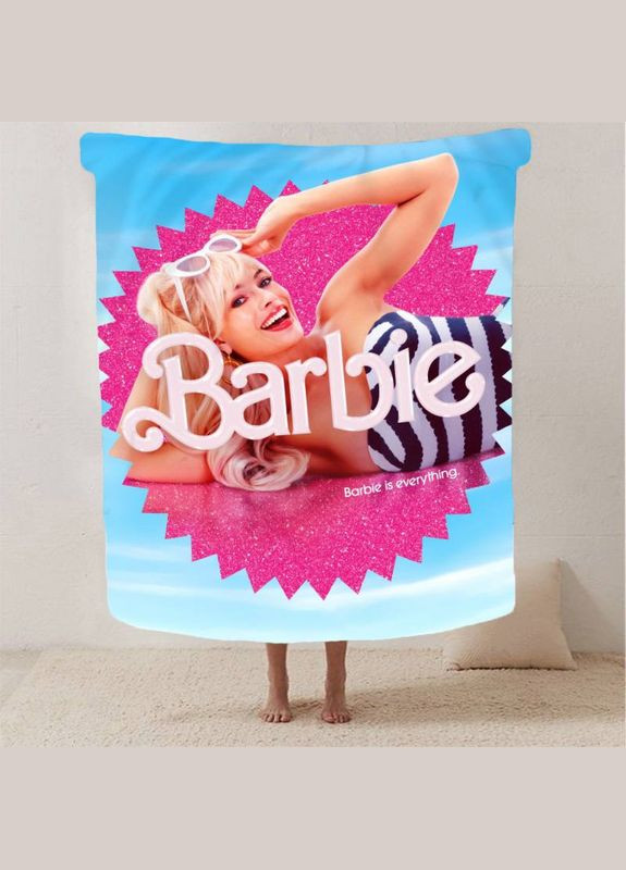 Плед 3D Барбі Рожева дівчинка 13098 135х160 см FlexDress (364491606)