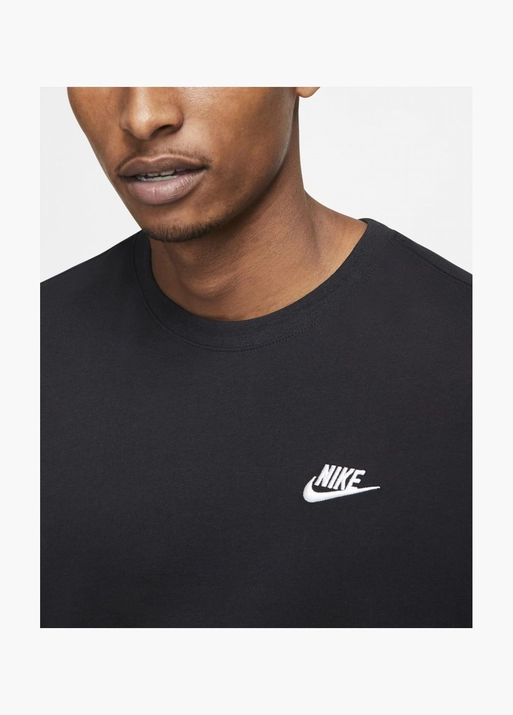 Черная мужская футболка m nsw club tee as black ar4997-013 Nike