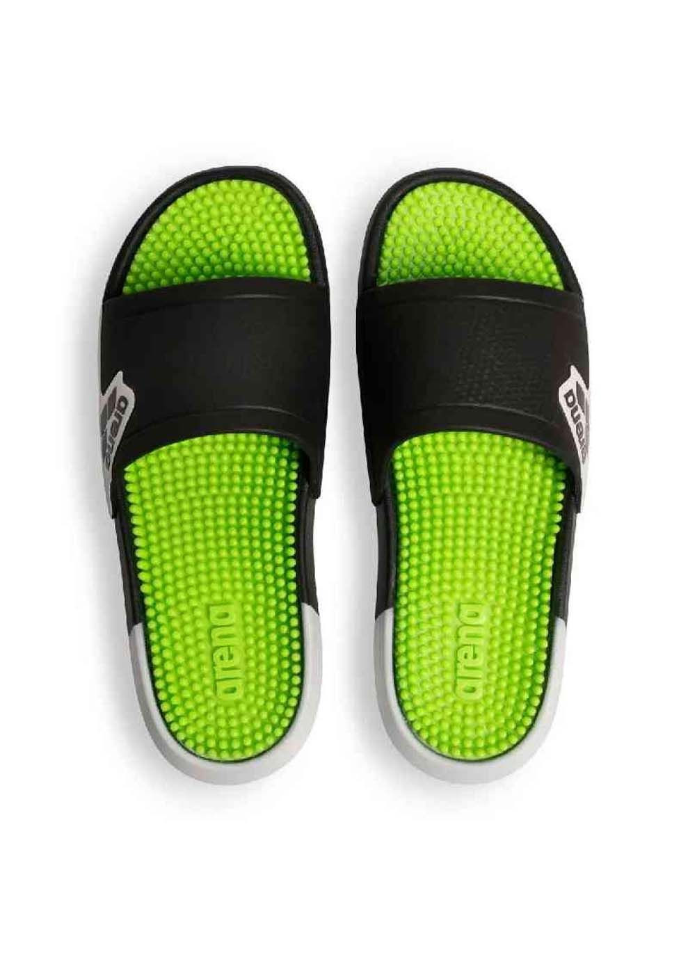 Цветные повседневные мужские шлепанцы marco active черный, зеленый Arena