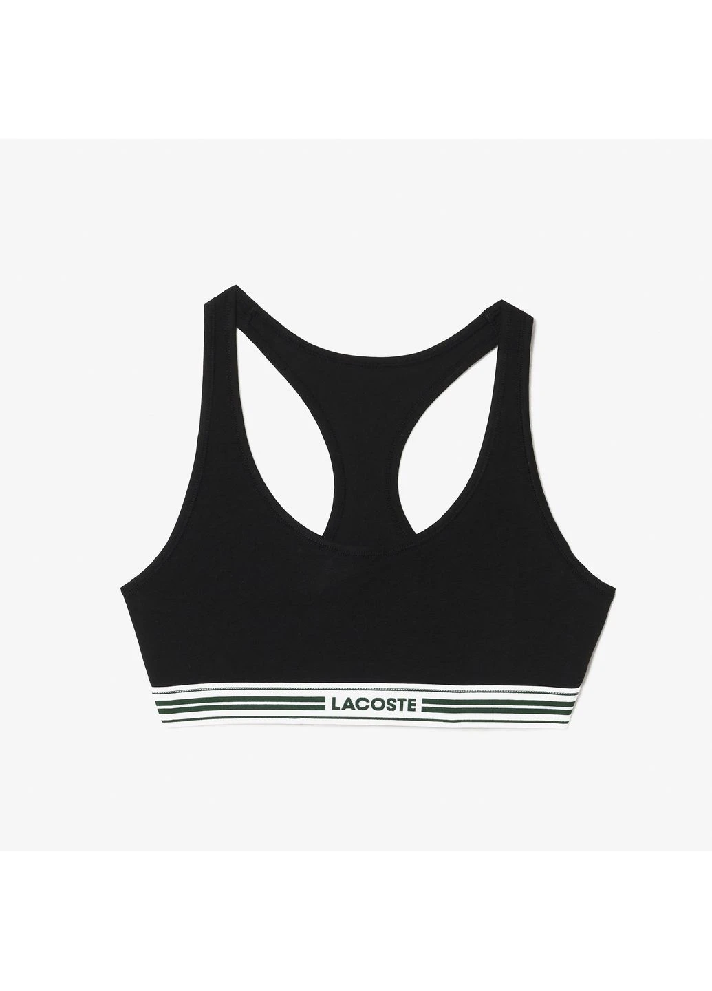 Чорний топ бюстгальтер Lacoste без кісточок бавовна