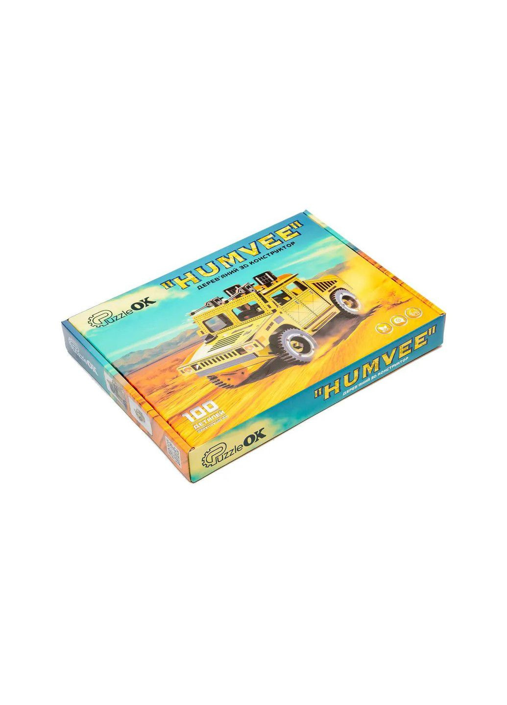 Дерев'яний 3D конструктор "Humvee" 100 деталей 00927 PuzzleOK (330018126)
