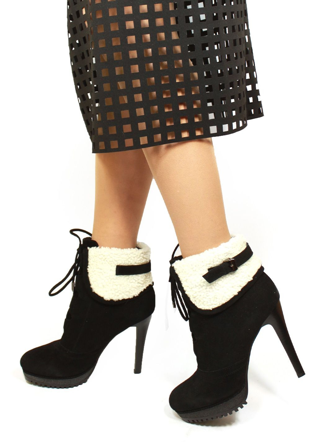 Чорні демісезонна жіночі ботильйони It-Girl