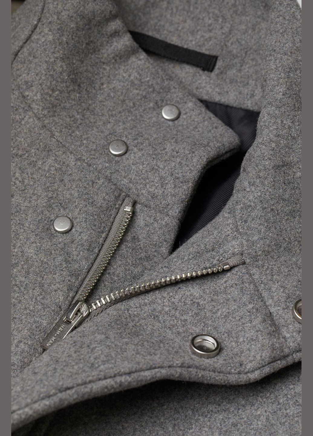 Серое демисезонное Пальто H&M