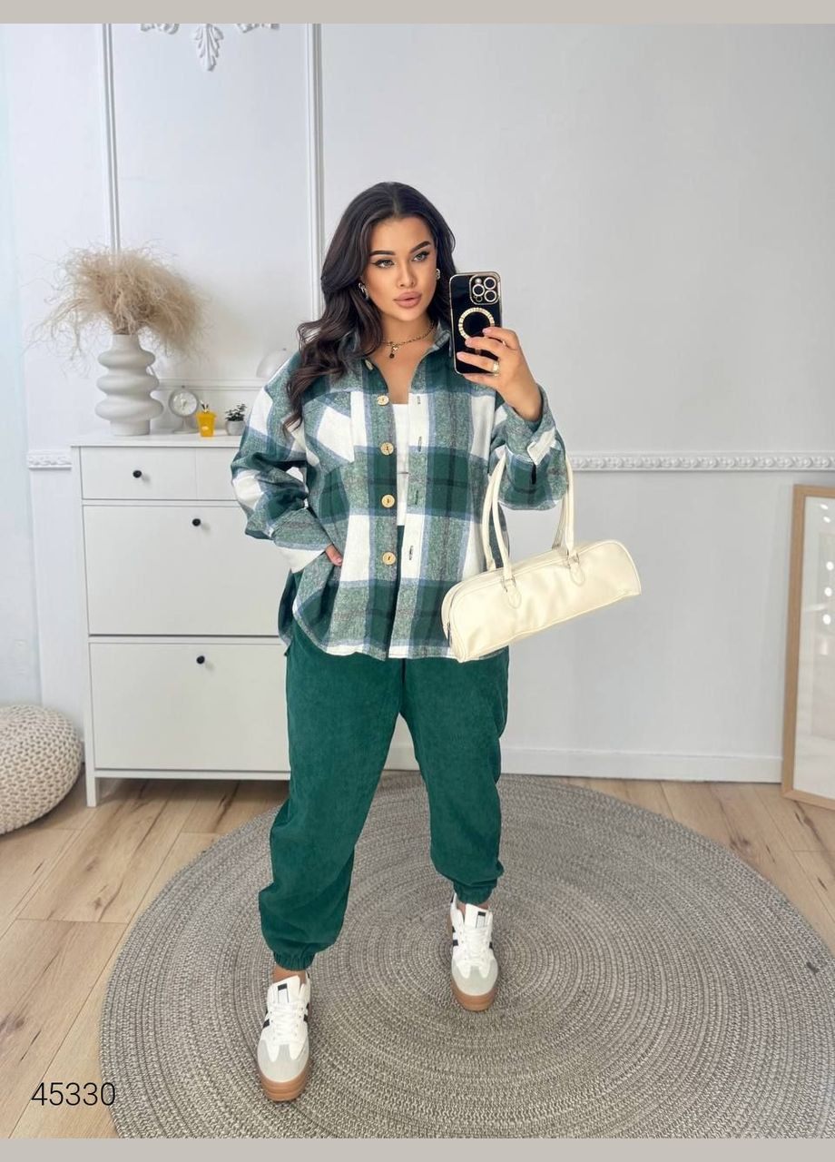 Костюм женский с клетчатой рубашкой Liton (302878970)