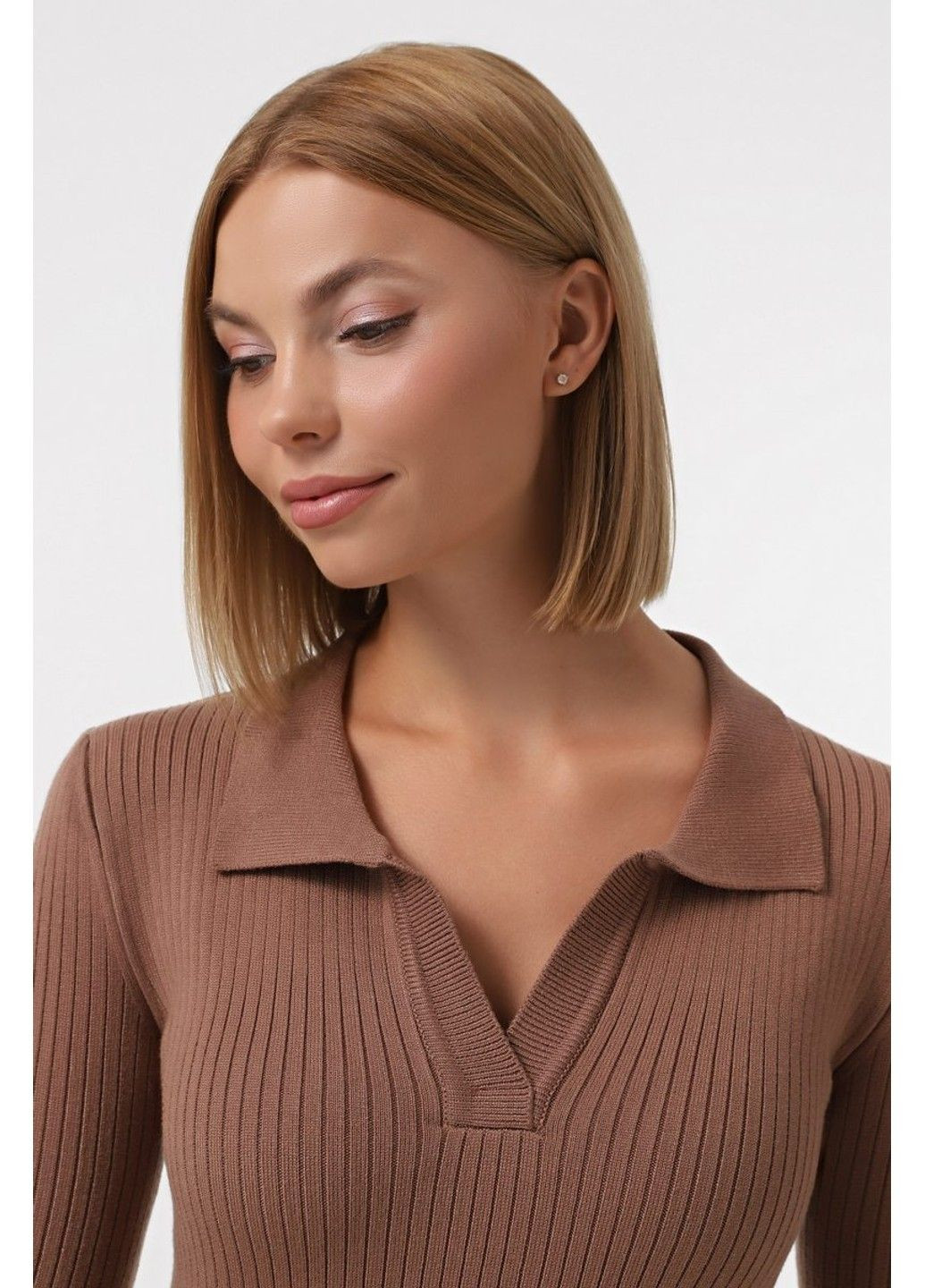 Коричневое повседневный платье pw963 Sewel