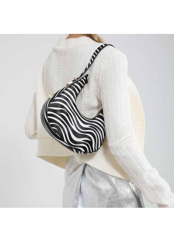 Женская сумка багет 9243 через плечо далматинец зебра леопардовая No Brand (366871863)