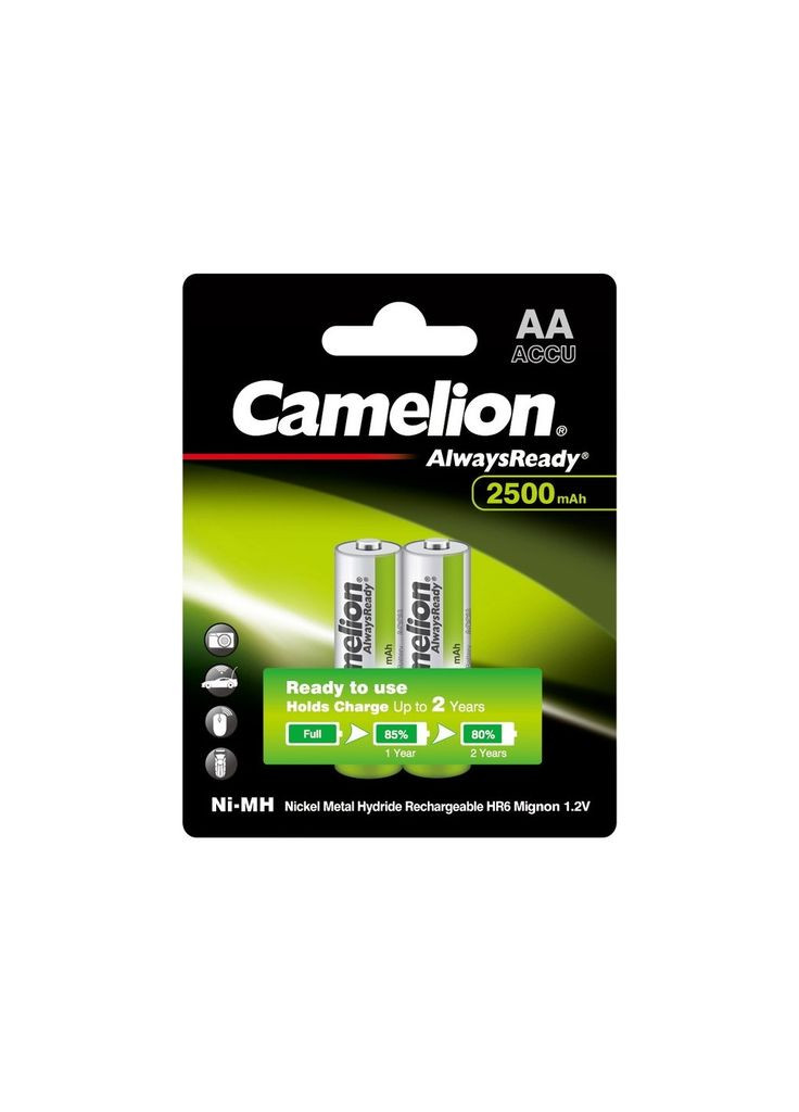 Акумулятор (m460227) Camelion AA 2500mAh Ni-MH AlwaysReady * 2 R6-2BL (367069366)