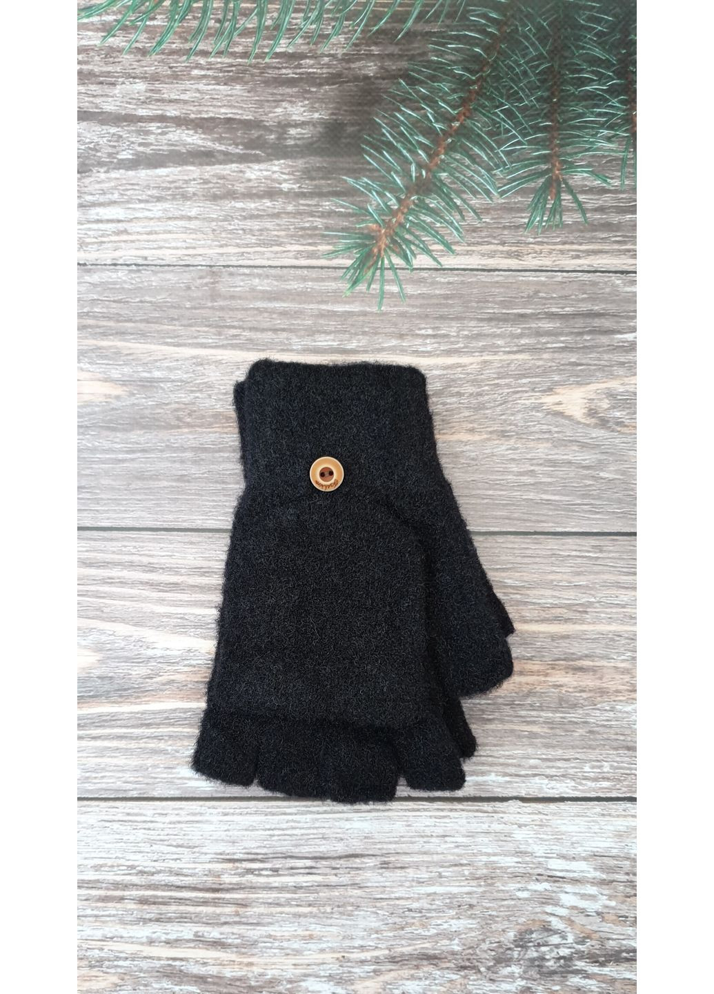 Жіночі ангорові рукавиці-мітенки No Brand (360534138)