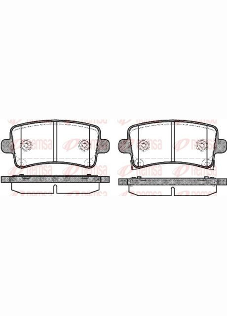 Колодка тормозов. диск. OPEL INSIGNIA задн. (выр-во) 1388.04 Remsa (342413994)