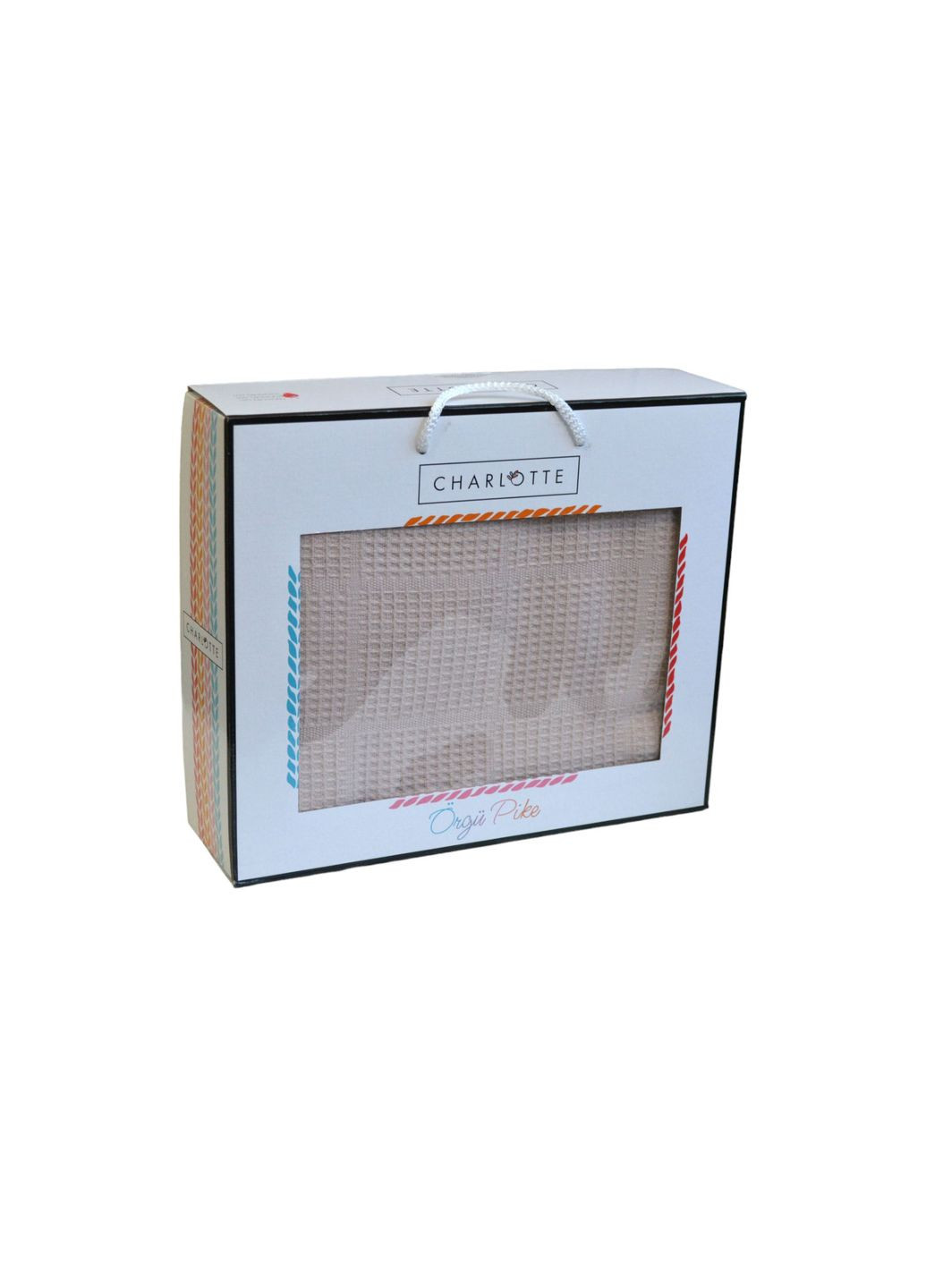 Вафельне простирадло-покривало Ugurlu 200х240 см. Charlotte бежеве No Brand (339865781)