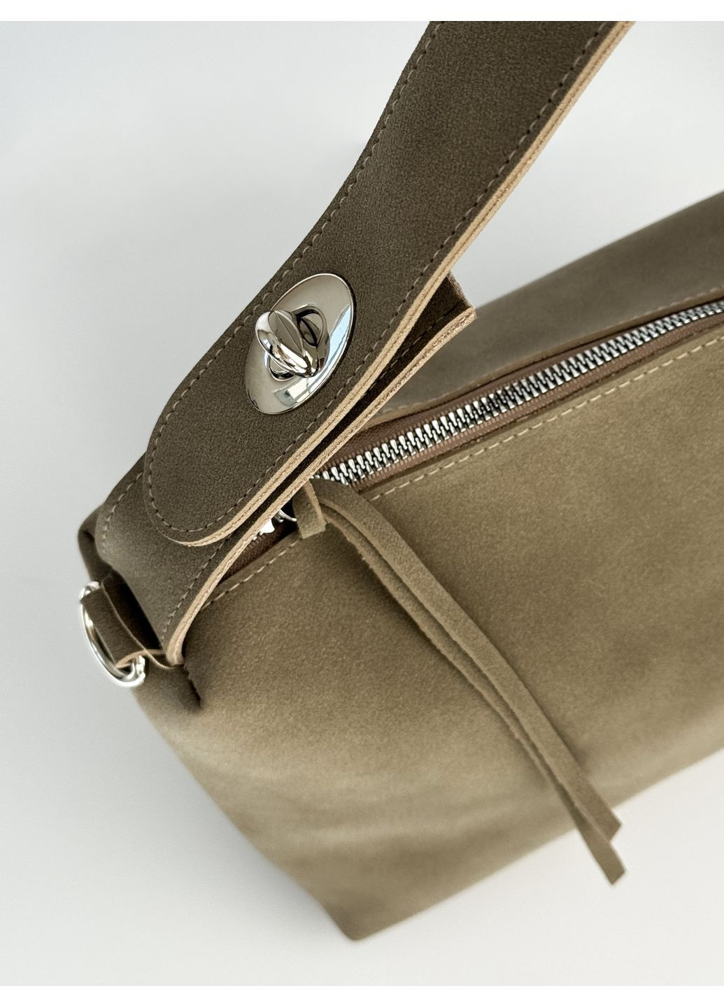 Жіноча сумка замшева ST-36 Оливкова Savvy (373297074)