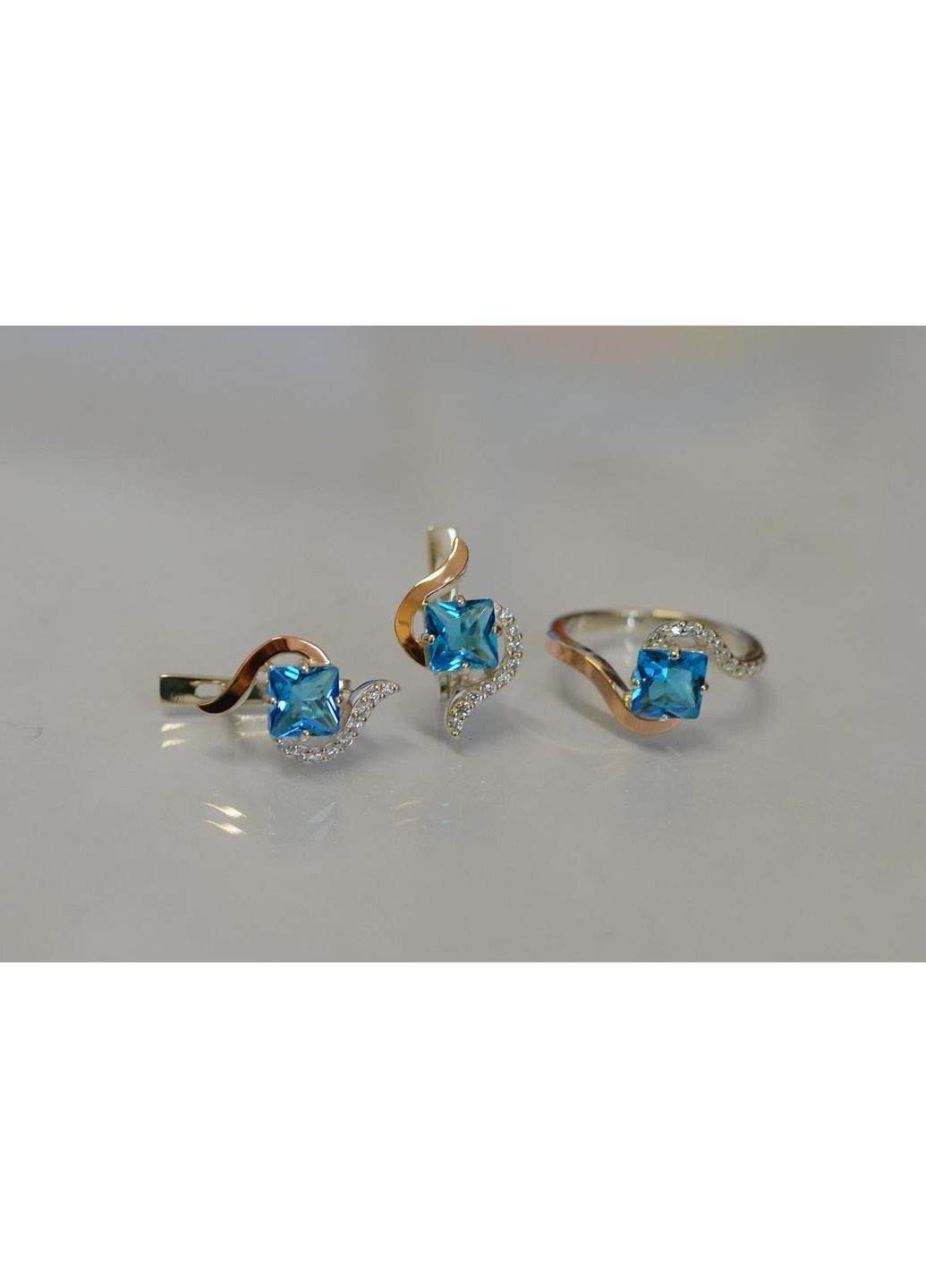 Серебряный набор с золотыми накладками Silver Style (367268262)