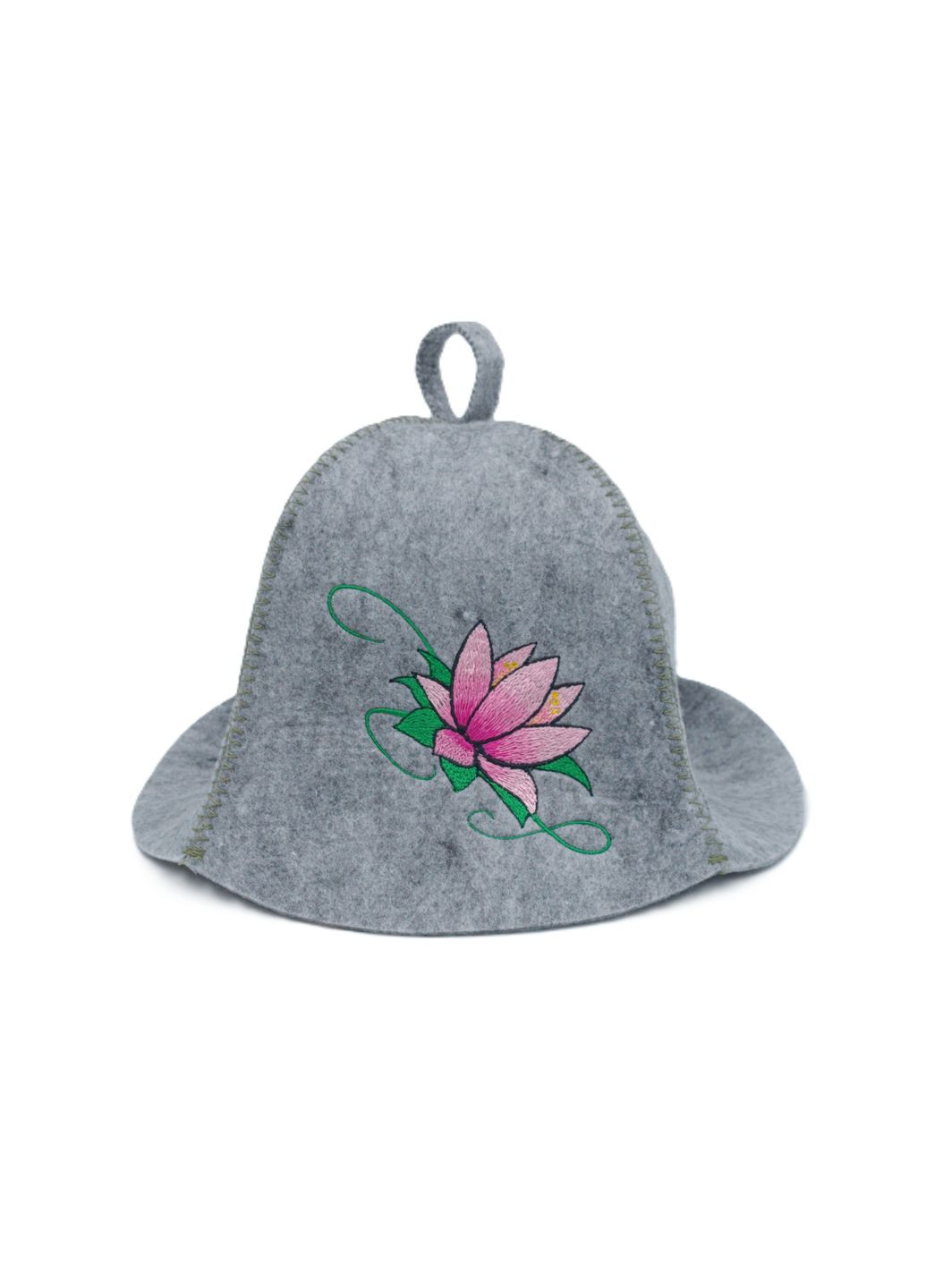 Банная шапка "Лотос" искусственный фетр серый (XL-213) Luxyart (354821918)