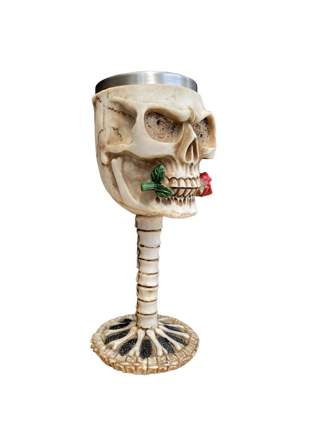 Бокал для вина 3D Череп з Трояндою Home (294613666)