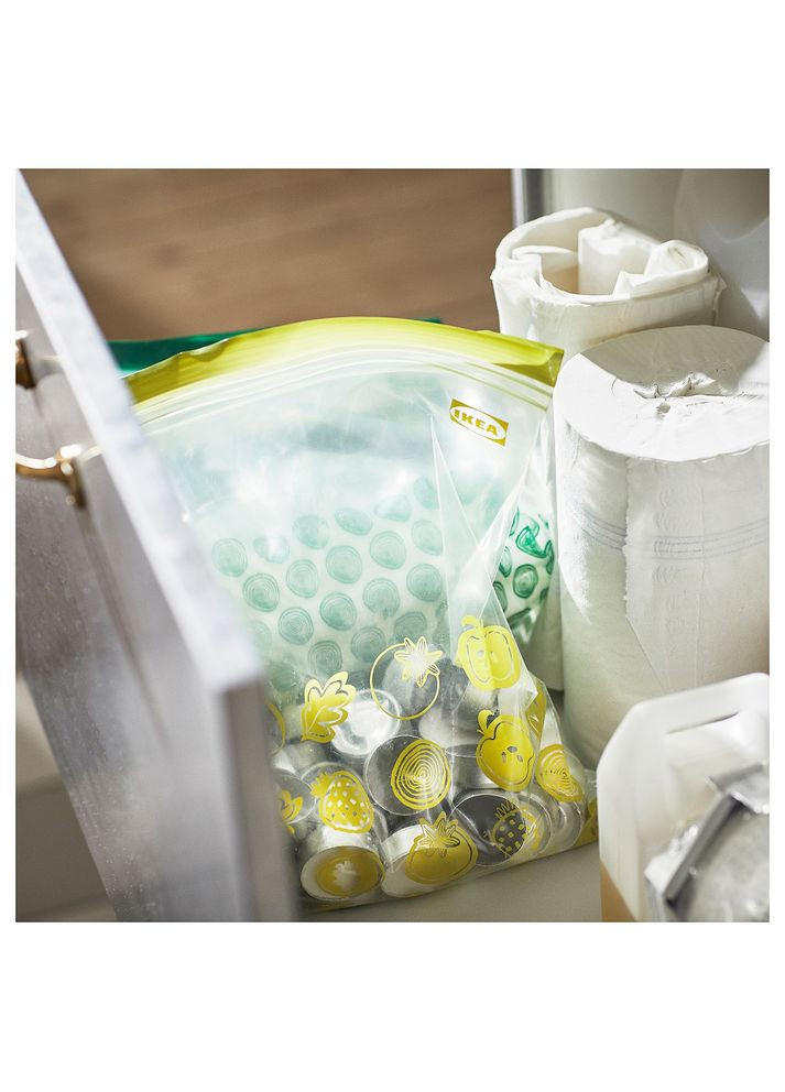 Набор герметичных пакетов для замораживания зеленый 30 шт IKEA (272149999)
