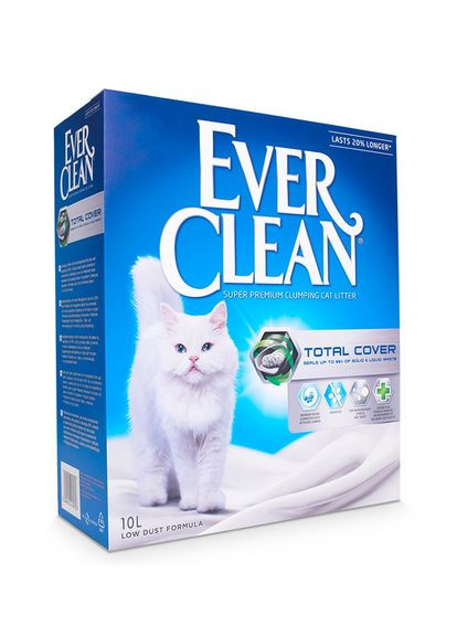 Бентонитовый наполнитель Total Cover с микрогранулами 10 л (5060412213080) Ever Clean (365441850)