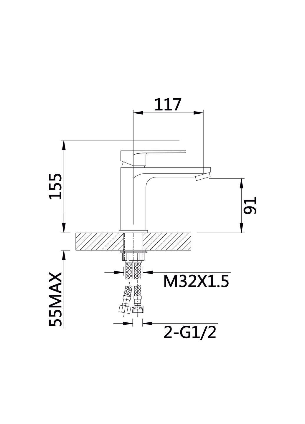 Смеситель для раковины Aries Chrome Qtap QTARI270CRM45557 (346492562)