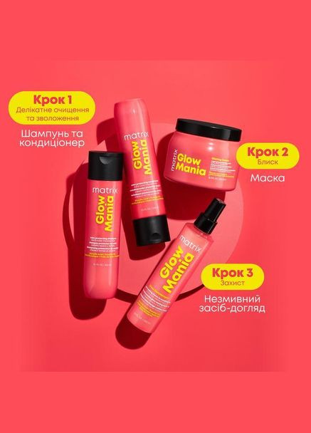 Шампунь для захисту кольору фарбованого волосся Glow Mania Color Protecting Shampoo 1000 мл Matrix (359377896)