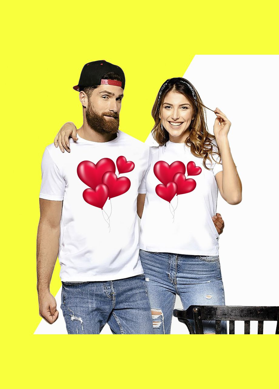 Парні футболки з принтом "Кульки Серця" Кавун футболка (316345509)