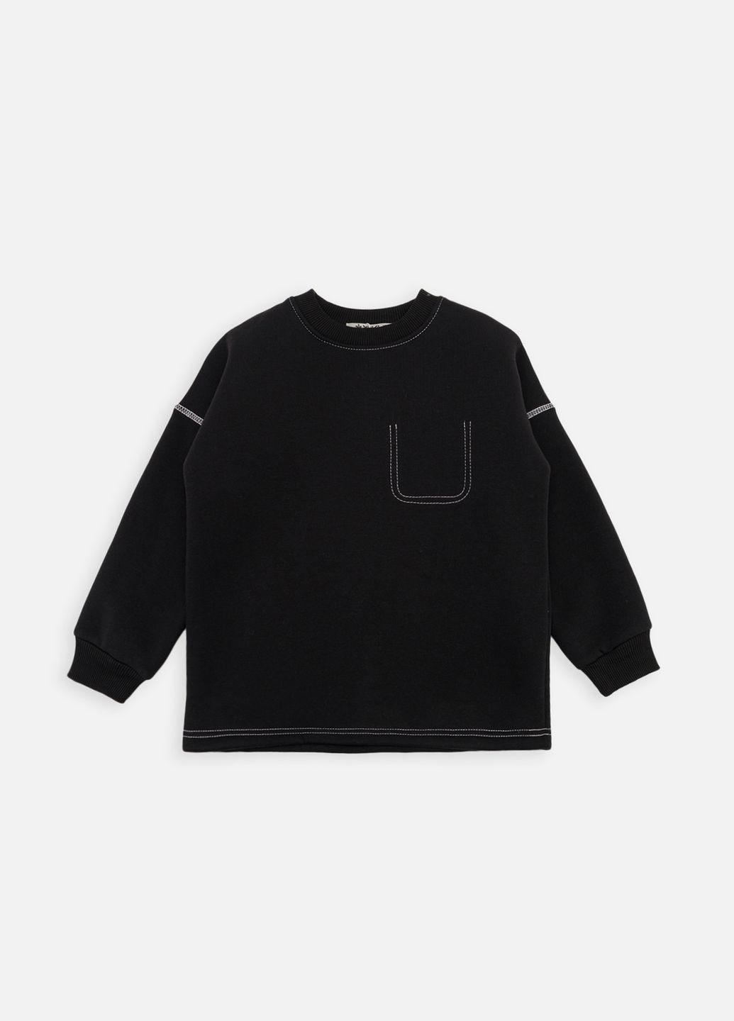 Yuki свитшот для девочки цвет черный цб-00261372 черный футер