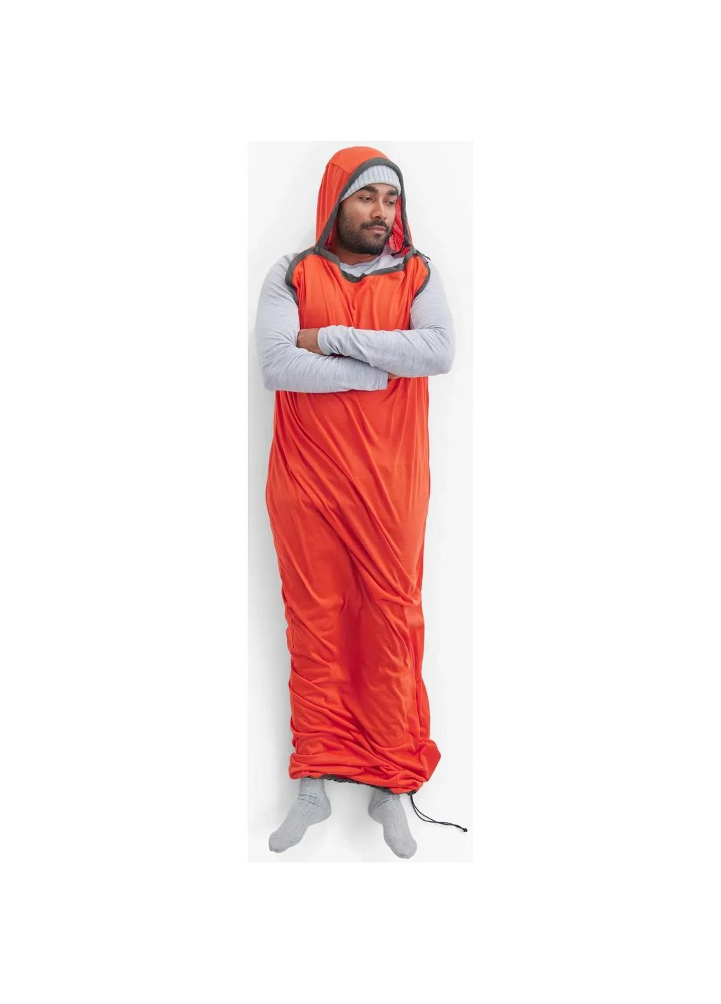 Вкладыш в спальник Sea to Summit Reactor Extreme Sleeping Bag Liner, Spicy Orange, Compact, Mummy w/ Drawcord, 177 см None (361659852)