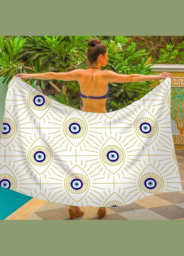 Парео пляжне з 3D принтом Golden Nazar 31085 80х150 см FlexDress (336873648)