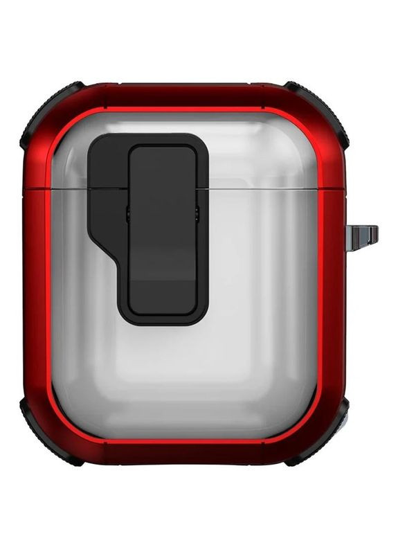 Футляр протиударний Locking Button для навушників Red No Brand Airpods 1/2 (361077978)