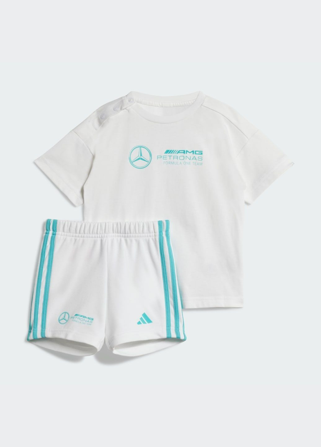 Комплект: футболка та шорти Mercedes - AMG Petronas Formula One Team DNA Kids adidas (364121982)