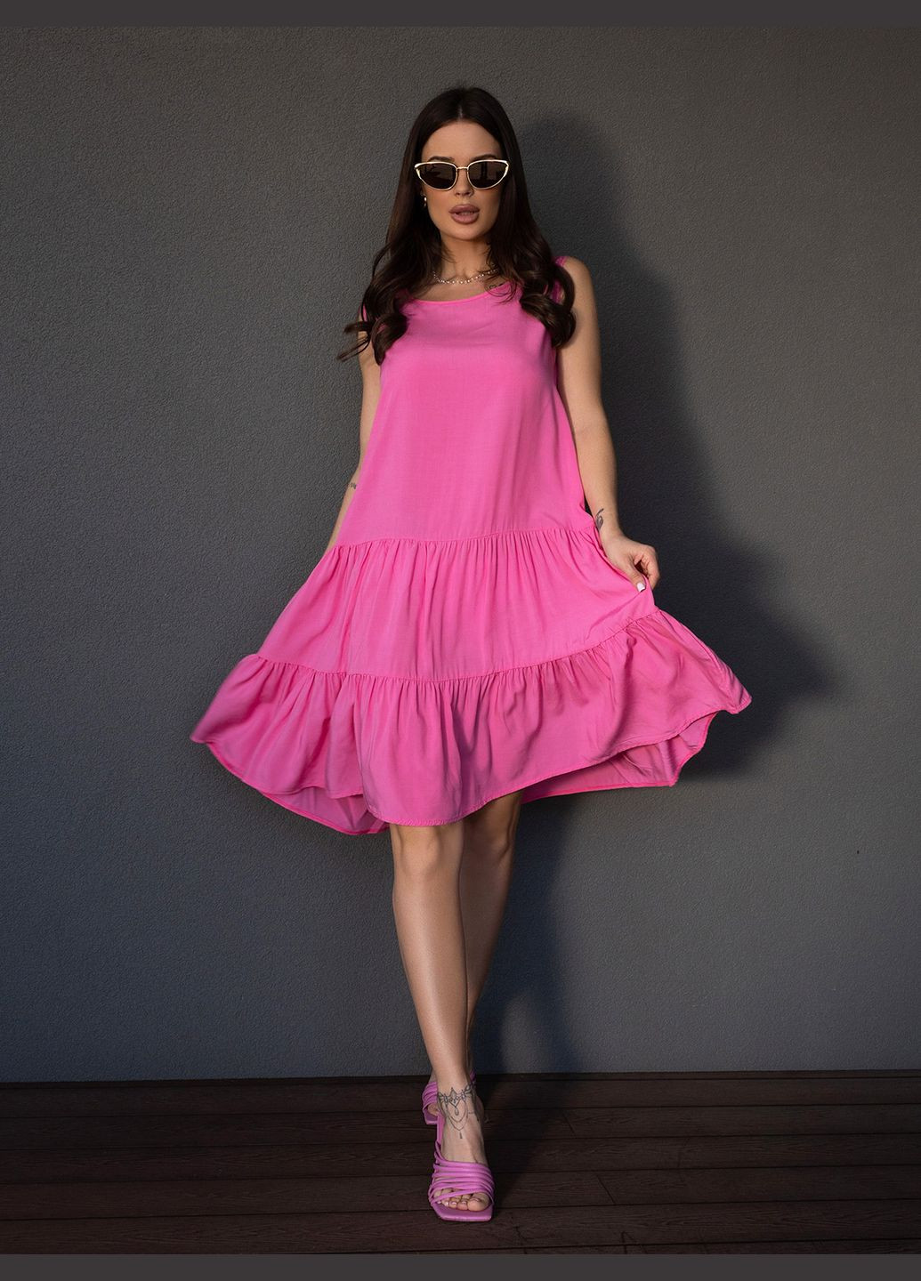 Рожева повсякденний сукні ISSA PLUS однотонна