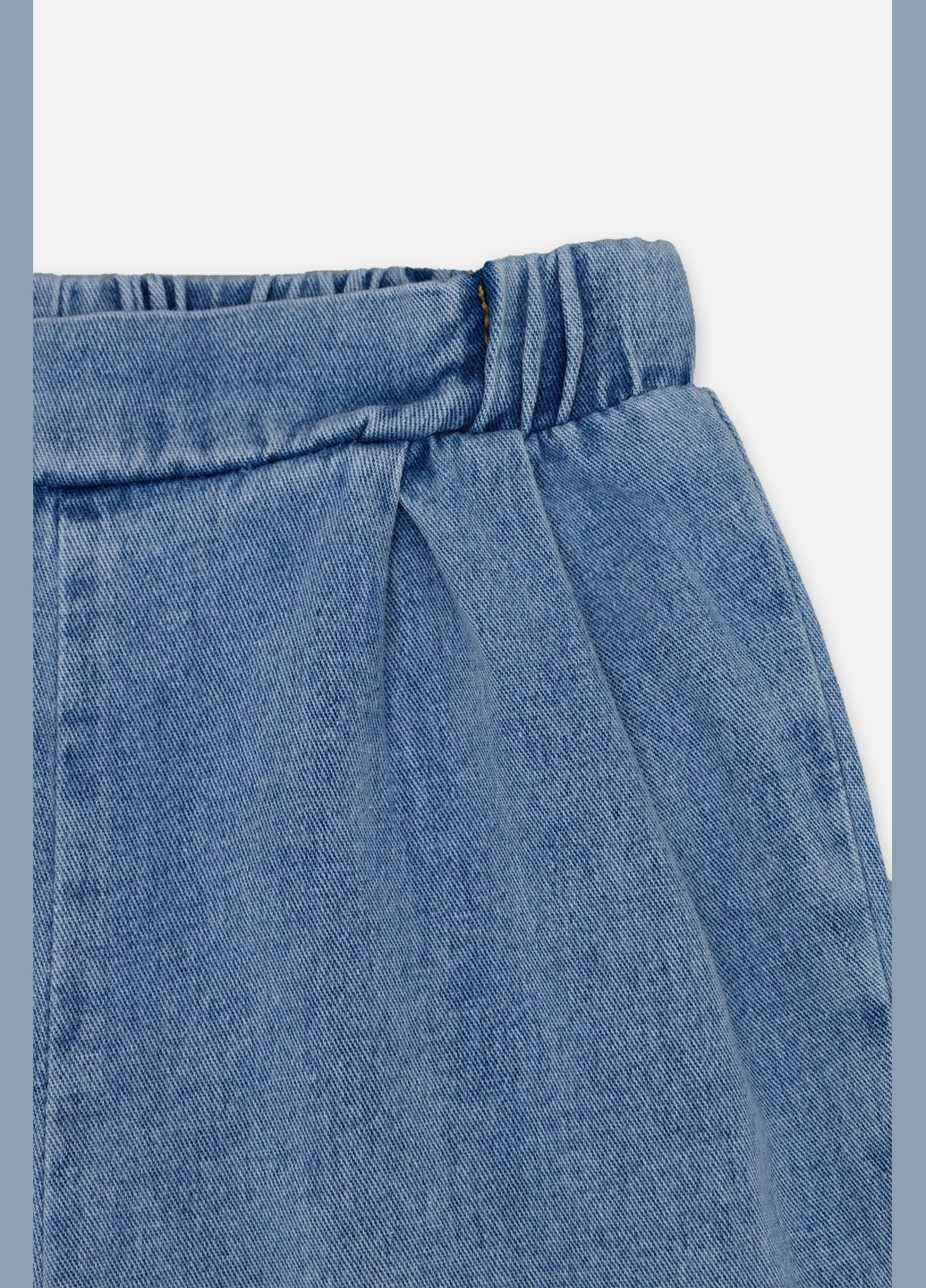 Шорти джинсові для дівчинки колір блакитний ЦБ-00249276 West (292848838)