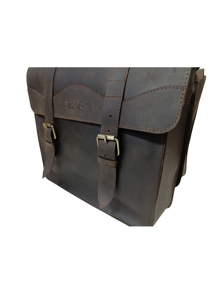 Велосумка Crazy Horse на багажник 2-х секционная коричневый (241224) Bizon (334100421)