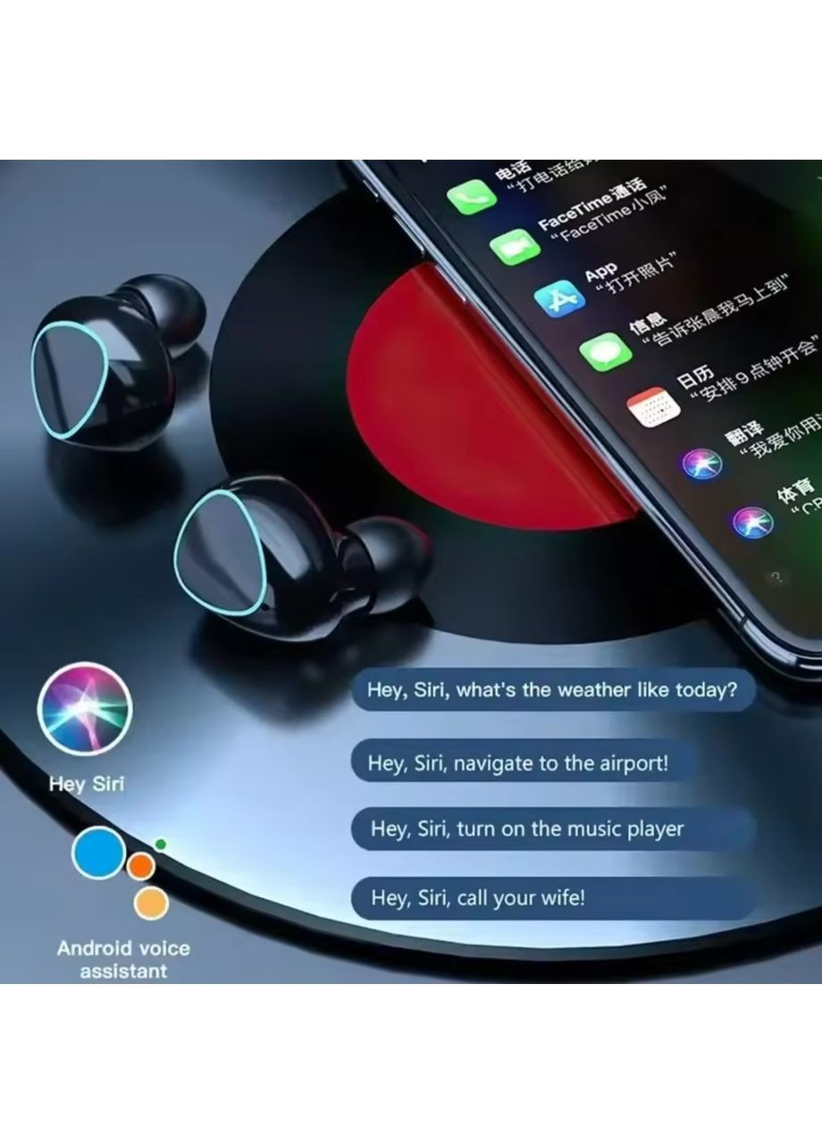 Беспроводные наушники M10 TWS Bluetooth 5.3 с зарядным кейсом 3500 мАч микрофоном и шумоподавлением Чёрные No Brand (372128509)