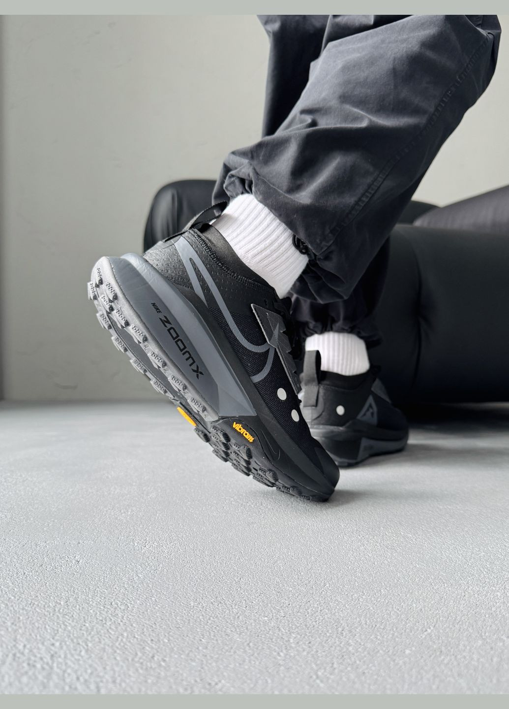 Черные демисезонные кроссовки мужские nike zegama trail 2 zoomx black | найк зегама треил 2 черные No Brand