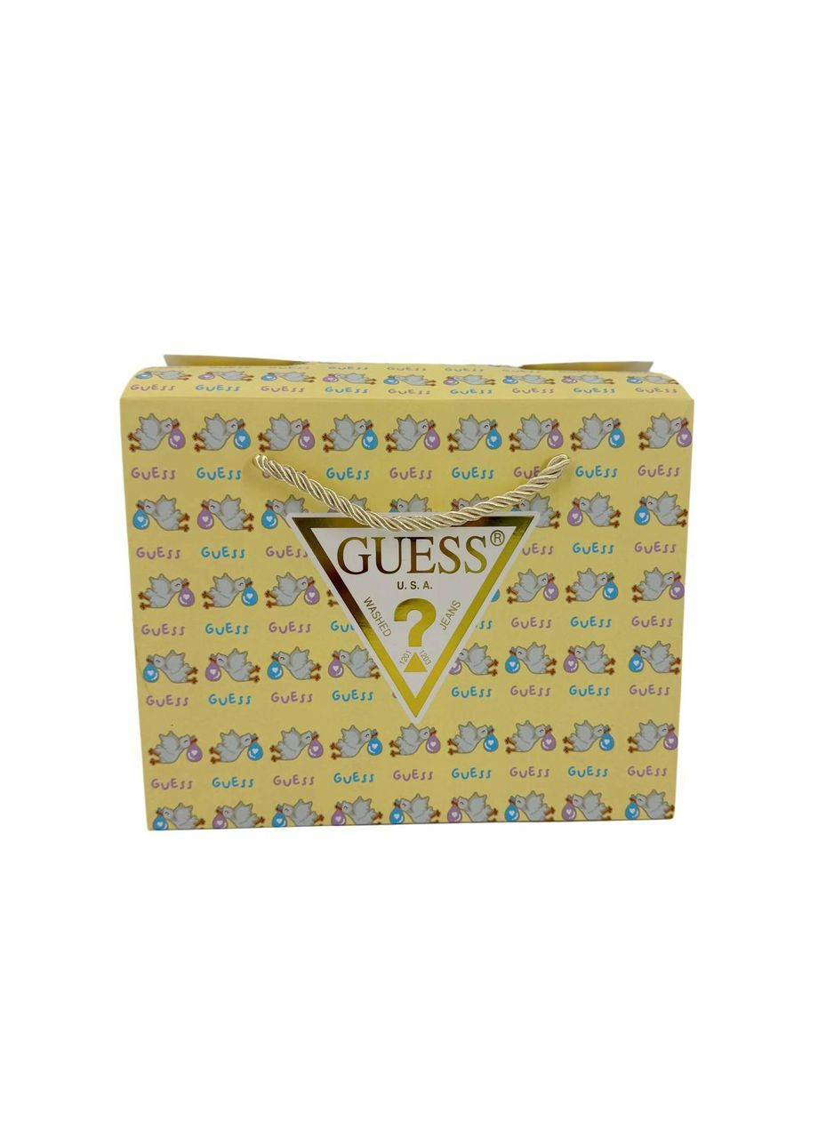 Персиковий літній комплект guess, арт. h5gw08k6yw0 g63q, i love mom and dad, 68 см, 6-9 мес. GUESS KIDS