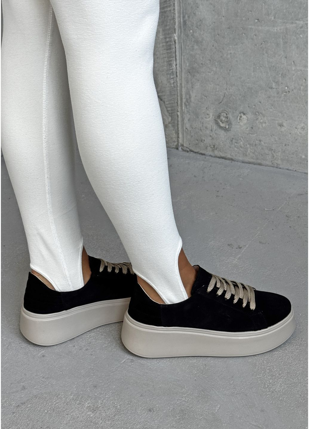 Кроссовки casual черный замш InFashion Кросівки чёрные (358883991)